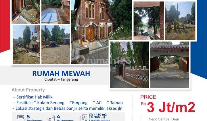 Dijual Rumah Mewah di Bawah Njop di Ciputat Tangerang 