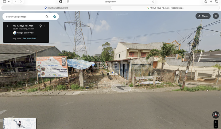 Land for Sale on Jl Pondok Aren Raya, Tangerang. Negotiable Price!