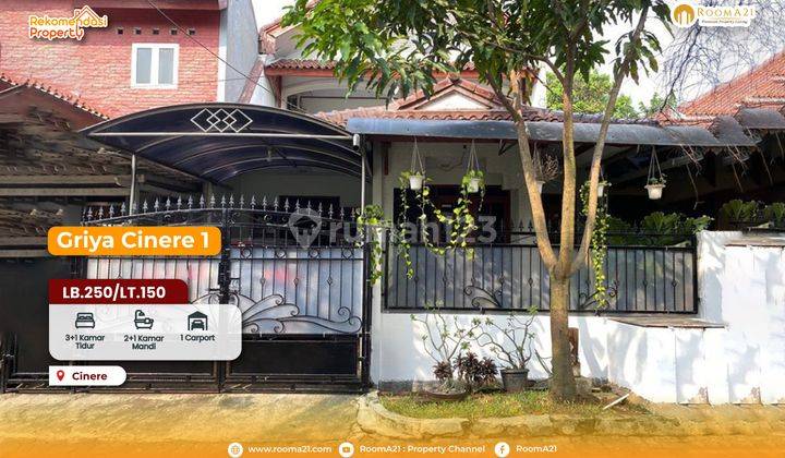 Rumah Cinere, Griya Cinere, Tanah 150 M2, 3 Kamar Tidur, Nego 1