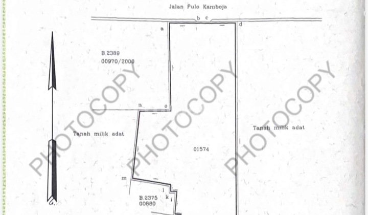 Land for Sale on Jl Pulo Kamboja, Kebayoran Lama, South Jakarta