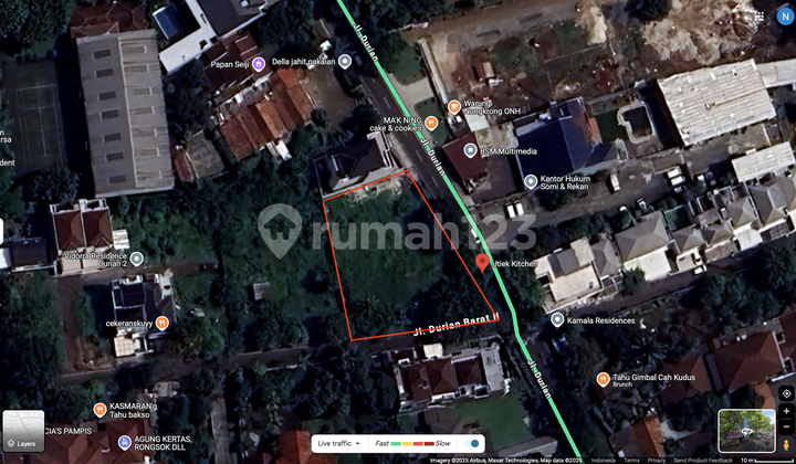 Tanah Dijual 1200 m2 Jl Durian, Jagakarsa, Jakarta Selatan. Nego