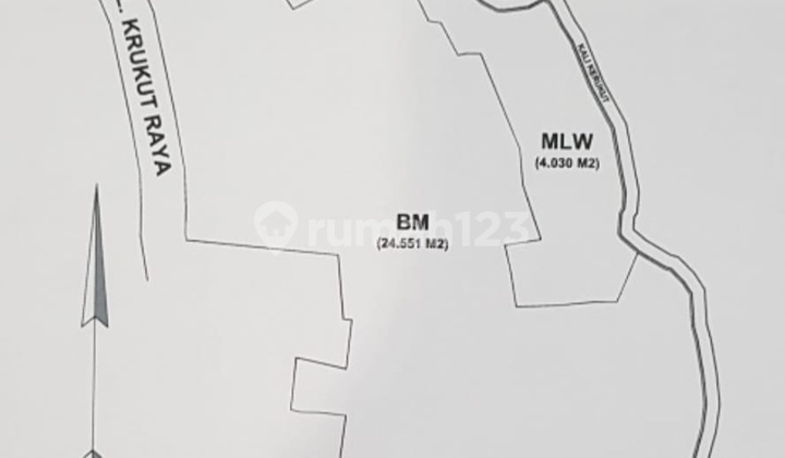 Tanah 3 Hektar-An di Krukut Raya, Dekat Pintul Țol Krukut. Murah