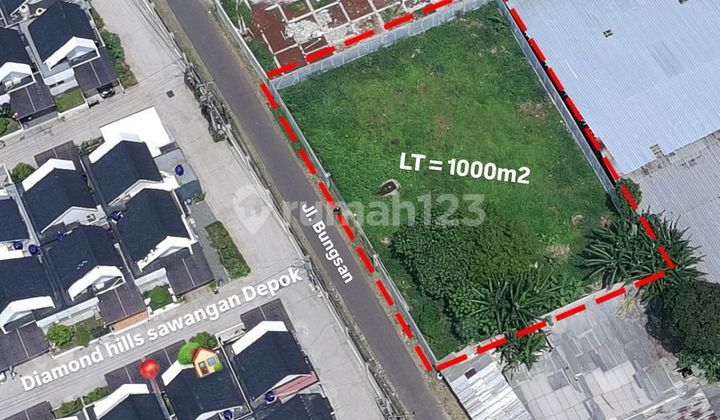 Land for Sale 1000 M2 Jalan Bungsan Sawangan Depok. Negotiable!