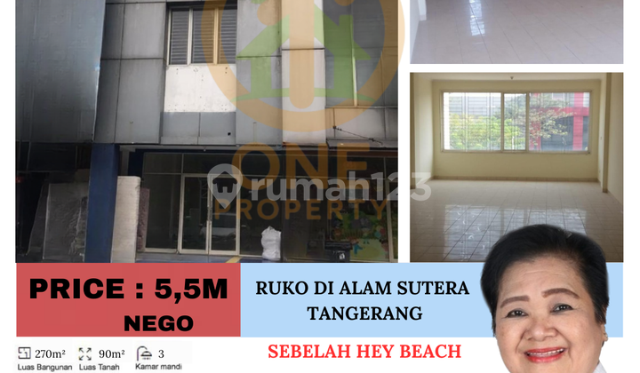 Dijual Ruko di Alam Sutera, Tangerang