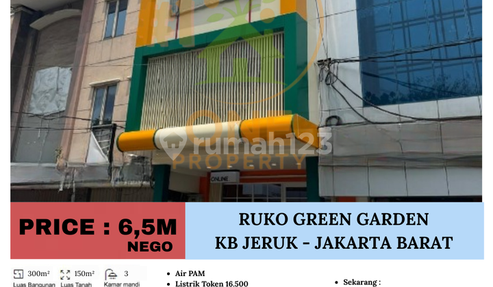 For Sale: Green Garden Shop House, Kebon Jeruk - West Jakarta 1