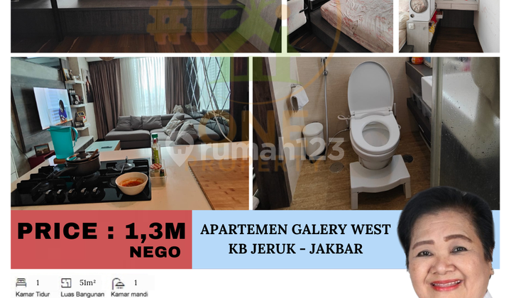 Apartemen Galery West 1 BR Jl. Panjang, Kebon Jeruk - Jakarta Barat