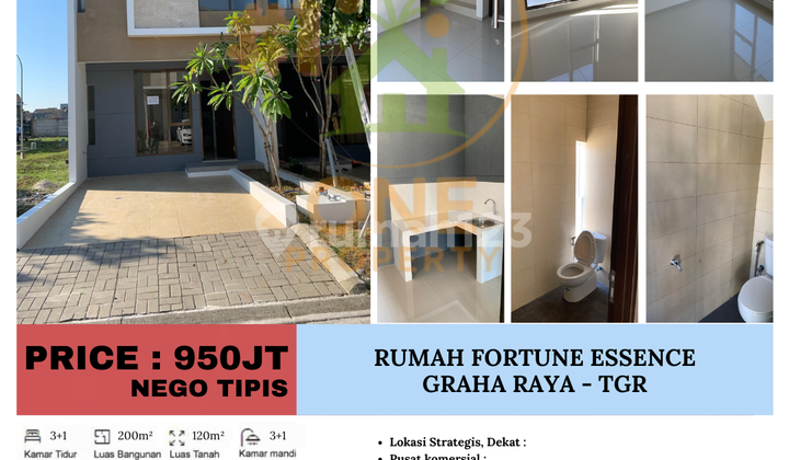 Rumah Komplek Fortune Essence, Graha Raya, Serpong Utara, Tangerang Selatan
