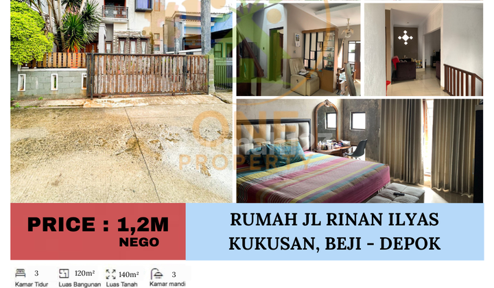 Lelang! Dijual Rumah di Jl Rinan Ilyas, Kukusan, Beji - Depok Lelang! Dijual Rumah di Jl Rinan Ilyas, Kukusan, Beji - Depok