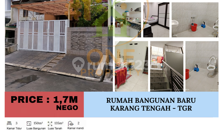 Dijual Rumah Bangunan Baru, Rapi, Nyaman di Karang Tengah, Tangerang 1