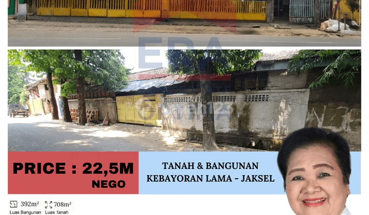 Dijual Tanah dan Bangunan Kebayoran Lama - Jakarta Selatan 1