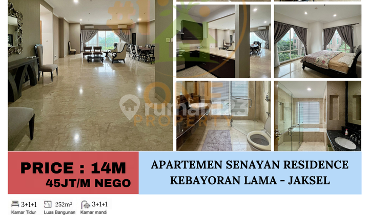 For Rent Senayan Residence Apartment, Kebayoran Lama - South Jakarta