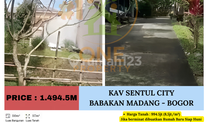 Dijual Tanah Kavling dan Terima Jasa Bangun di Sentul City, Babakan Madang - Bogor