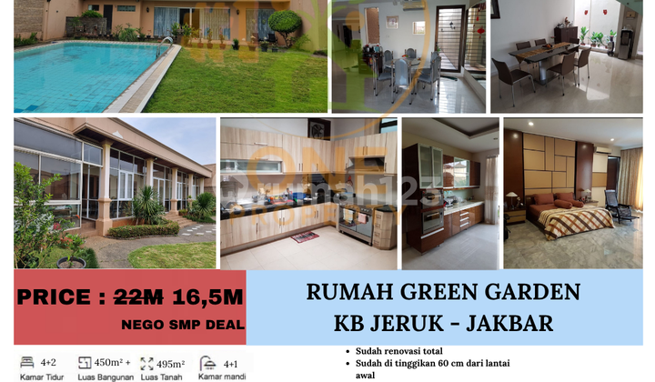 Dijual Rumah Green Garden, Kb Jeruk - Jakarta Barat