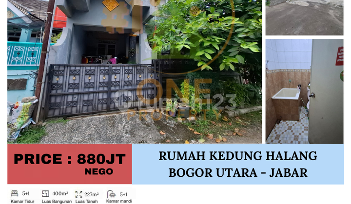 Dijual Rumah di Kedung Halang, Bogor Utara, Kota Bogor - Jawa Barat