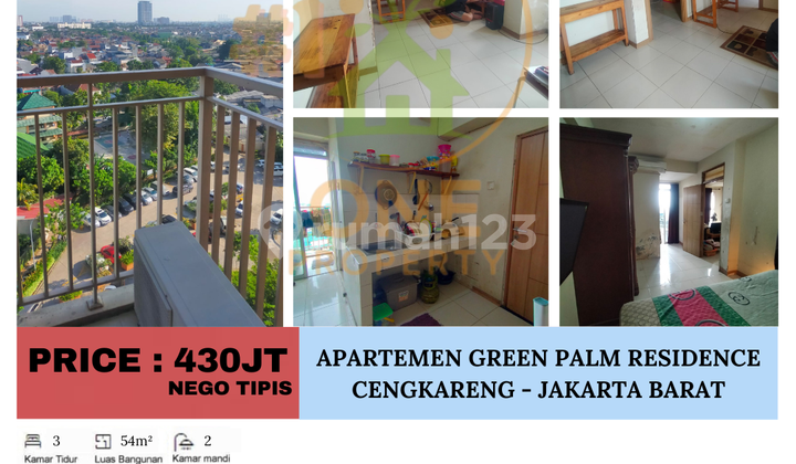 For Sale Cheap Apartment Green Palm Residence 3Br, Duri Kosambi - West Jakarta