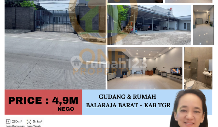 Warehouse & House for Sale in Balaraja Barat - Tangerang Regency Warehouse & House for Sale in Balaraja Barat - Tangerang Regency