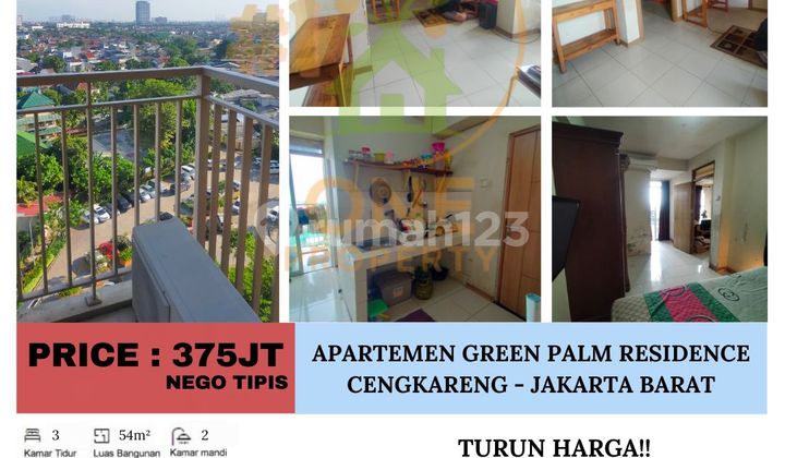 Turun Harga! Dijual Murah Apartment Green Palm Residence 3Br, Duri Kosambi - Jakarta Barat Turun Harga! Dijual Murah Apartment Green Palm Residence 3Br, Duri Kosambi - Jakarta Barat