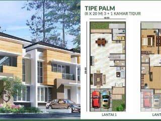 Dijual Rumah Golf Island Pik Uk 8x20 Tipe Palm 2