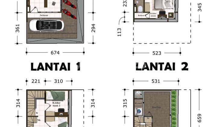 Rumah Semi Ruko Brand New 3 Lantai Di Kemayoran, Jakarta Pusat 2
