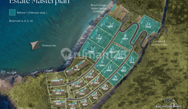 DIJUAL HAK MILIK TANAH LERENG BUKIT YANG INDAH DI LOMBOK - RF7134