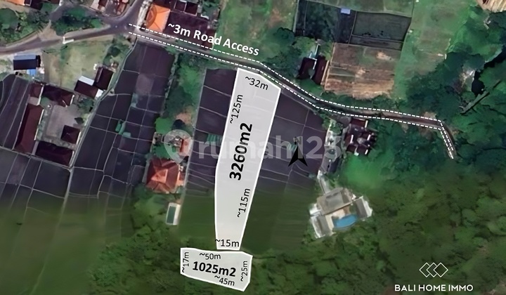 FOR RENT/LEASE 42 ARE OF LAND FRONTING THE ROAD IN BUWIT TABANAN BALI - RF6275