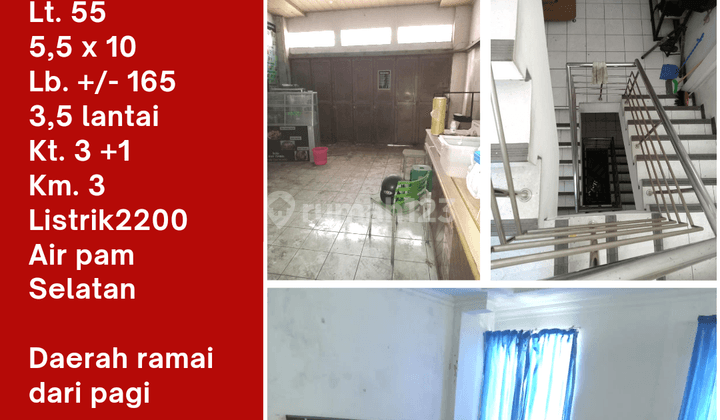 Ruko 3,5 lantai murah area ramai 1
