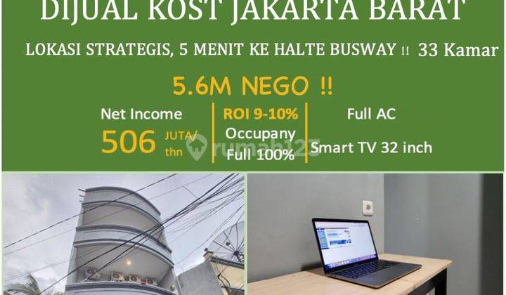 Rumah Kost Lokasi Ramai okupansi 95 % strategis 1