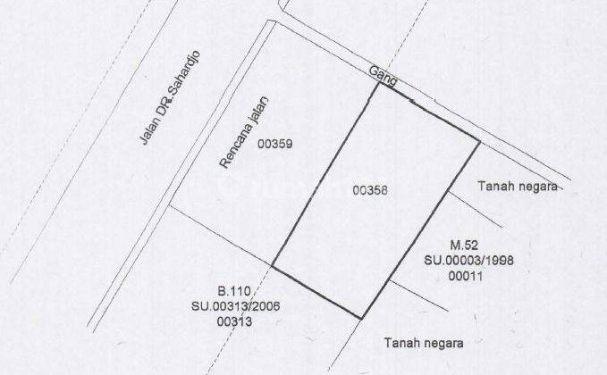 DIJUAL LAHAN DIBAWAH NJOP PINGGIR JL DR SAHARJO TEBET 1