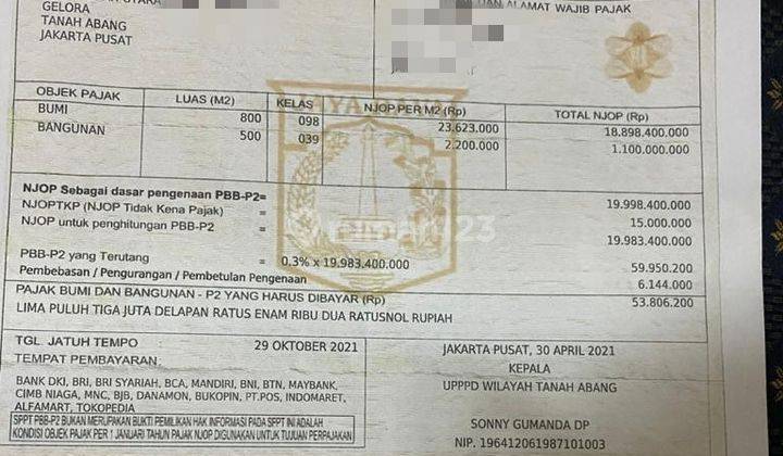 Rumah dan Tempat Usaha di Palmerah Utara Pejompongan Jakarta Pusat  6