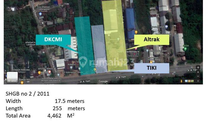 Tanah Siap Bangun di Jl. A Yani Banjar Baru Kalimantan Selatan  1