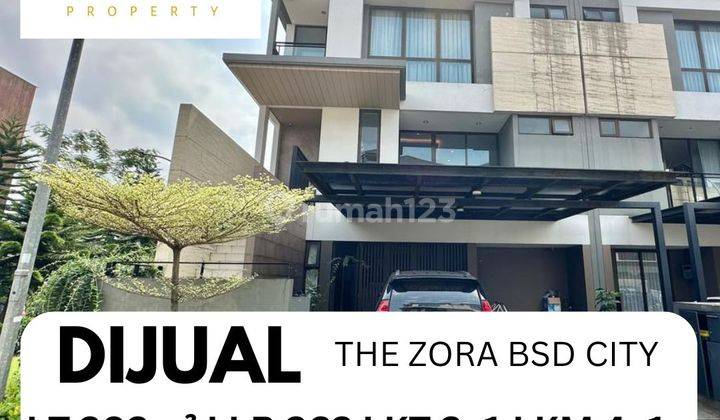 DIJUAL RUMAH MEWAH HOEK 3 LANTAI FULL FURNISHED DI THE ZORA BSD CITY 1