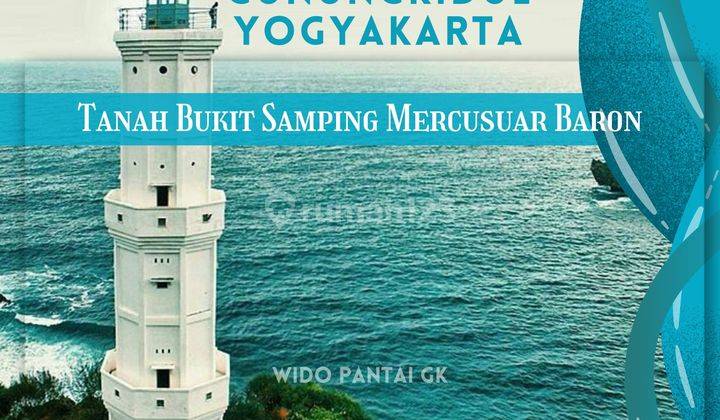 Jual Tanah Pantai Bukit Datar Samping Mercusuar Gunungkidul Yogya 1