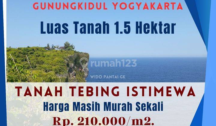 Dijual Tanah Tebing Istimewa Pantai Gunungkidul Yogyakarta 1