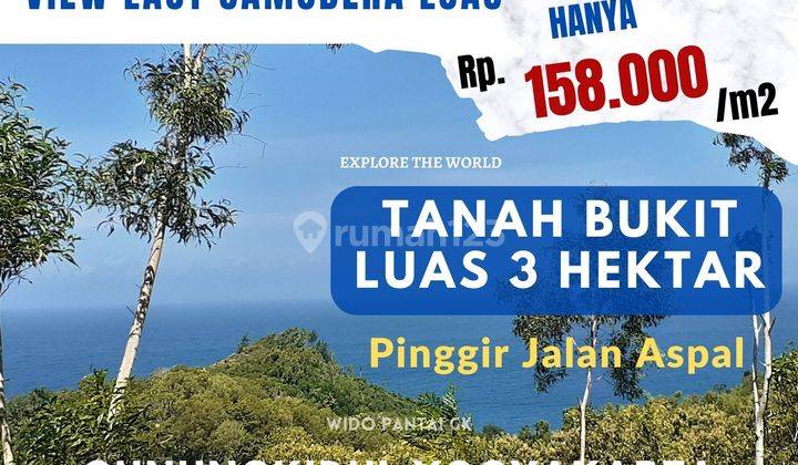 Jual Tanah Pantai Bukit Datar Pinggir Jalan Dekat Pantai Yogyakarta 1