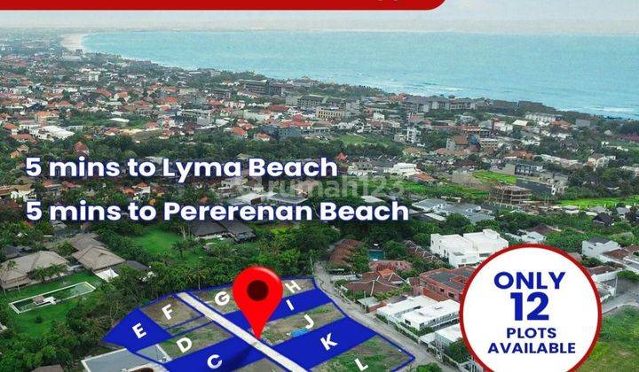 Land for rent with beach view of Lima Pererenan beach 1