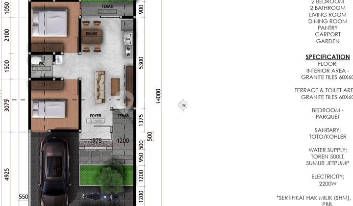 FOR SALE

New Minimalist Home @ Tci, Front Block Position
Land Area: 87.5 m²
Building Area: 68 m² (+/-)
2 Bedrooms, 2 Bathrooms
Living Area, Kitchen
1 Carport Facing North
Price: 750 Million (Negotiable)
Contact: 0822.1857.7273
Teguh Budiman / xmac 2
