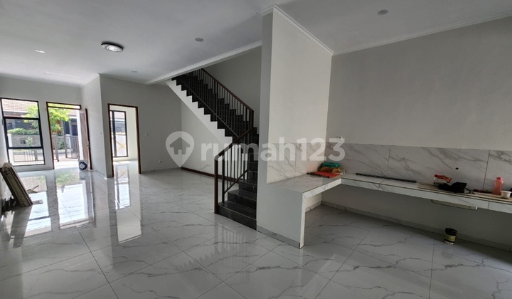 For Sale: New House @ Mekar Wangi, Mekar Raharja, 1 story, 147 m², land area 168 m², facing East, SHGB for 4+1 years, 3+1 bedrooms, kitchen, 2-story carport, garden. Price: 3.15 Billion. Info: 0822.1857.7273. Contact: Teguh Budiman / xmac. 2