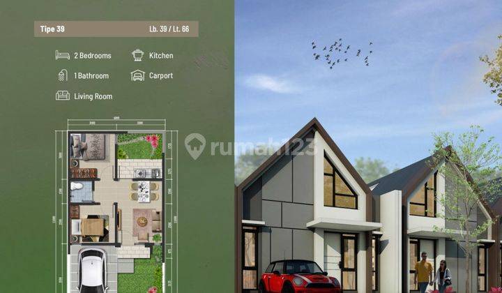 Rumah Minimalis Scandinavian Dekat Stasiun Rawabuntu Mrt Puspitek Tol Jorr Serpong 2