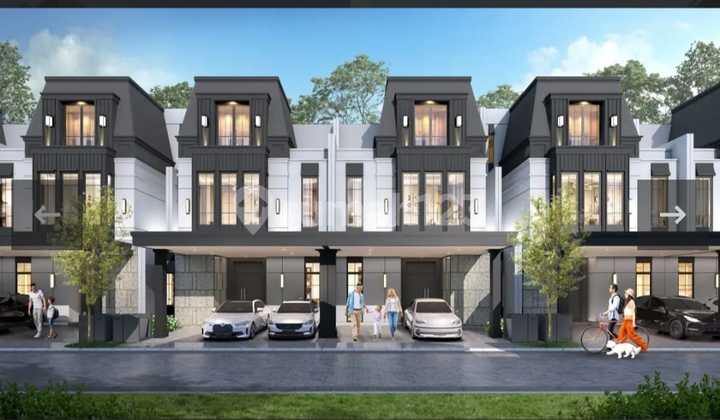 Rumah Baru Design Eropa 3 Lantai dengan Attic Room Ceiling Cantik