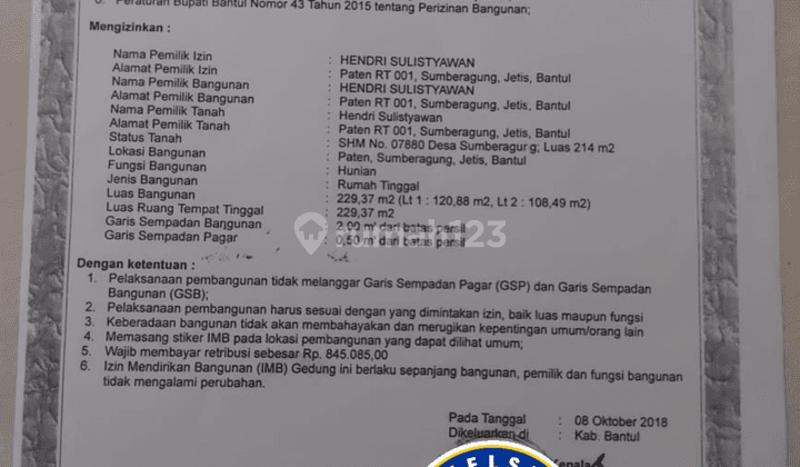Dijual Rumah Cantik Asri 2 Lantai Jogja Selatan 23