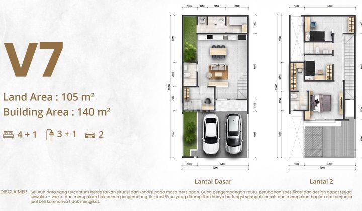 Rumah Luxury 2lt 7x15 4+1kt Cluster Vastu Jgc Jakarta Garden City 2