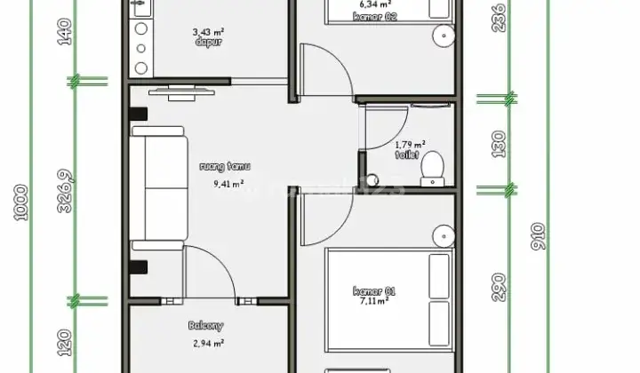 RUMAH MURAH BERKUALITAS SAWANGAN DEPOK  5