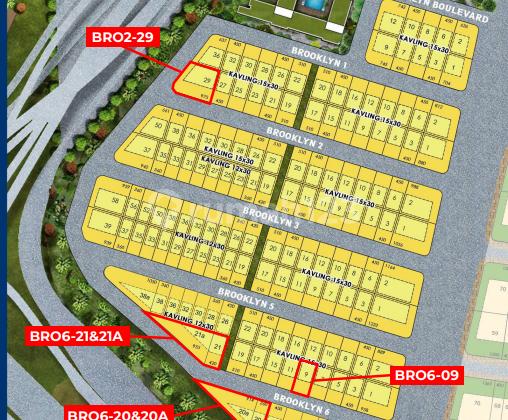 Kavling Komersil Pik2 Brooklyn 450 m² Bisa Bangun 8lantai 