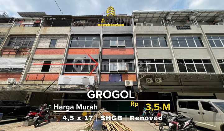 Ruko di Grogol Dalam Komplek Sudah Renovasi di Bawah Pasaran