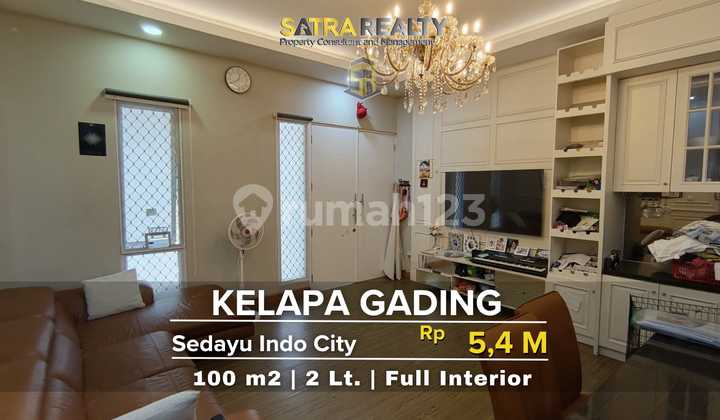 RUMAH SEDAYU INDO CITY KELAPA GADING SIAP HUNI FULL FURNISHED
