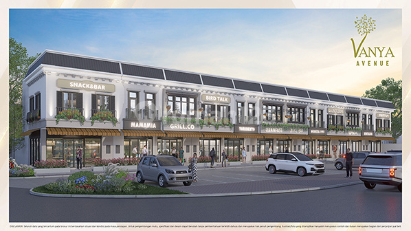 Dijual Ruko New VANYA AVENUE  Vanya Park BSD City 