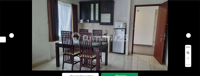 Dijual Apartemen Sudirman Park 2BR Corner Semi Furnished 