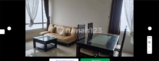 Dijual Apartemen Sudirman Park 2BR Corner Semi Furnished  2