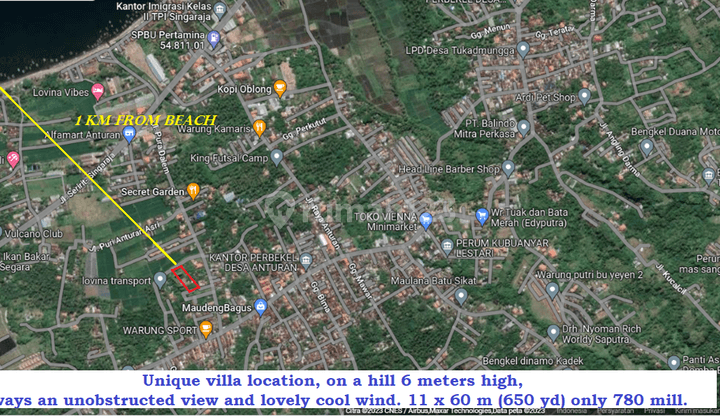 Uniquely Situated 650 Meters Of Land For A Villa With A View, 1 Km From The Sea, Berlokasi unik di tanah 650 meter untuk vila dengan pemandangan, 1 km dari laut