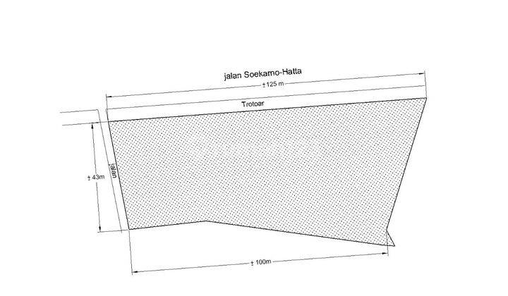 Langka...tanah Mainroad Soekarno Hatta, Lebar Muka 125 Meter 2